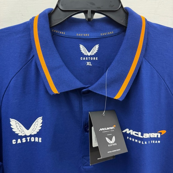 Castore McLaren F1 Team Polo Shirt Men’s XL NWT Vega Blue - Picture 3 of 10